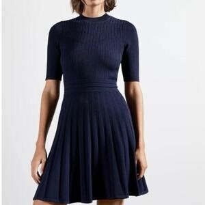 Ted Baker Navy Blue Knit Dress